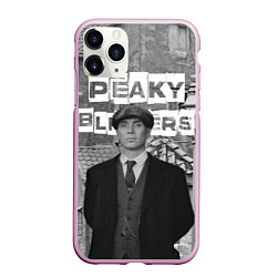 Чехол iPhone 11 Pro матовый Peaky Blinders, цвет: 3D-розовый