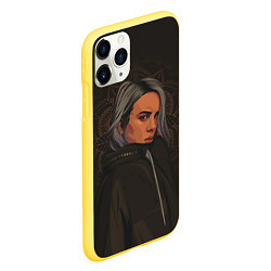 Чехол iPhone 11 Pro матовый Billie Eilish, цвет: 3D-желтый — фото 2