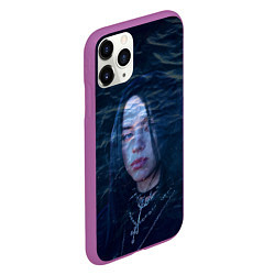 Чехол iPhone 11 Pro матовый Billie Eilish: Ocean Eyes, цвет: 3D-фиолетовый — фото 2