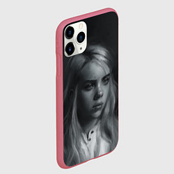 Чехол iPhone 11 Pro матовый Billie Eilish, цвет: 3D-малиновый — фото 2