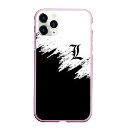 Чехол iPhone 11 Pro матовый L letter line, цвет: 3D-розовый