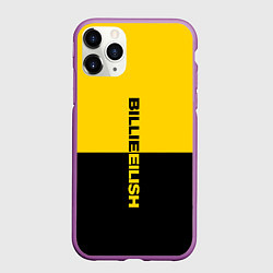 Чехол iPhone 11 Pro матовый BILLIE EILISH: Yellow & Black, цвет: 3D-фиолетовый