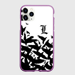 Чехол iPhone 11 Pro матовый L letter bird, цвет: 3D-фиолетовый