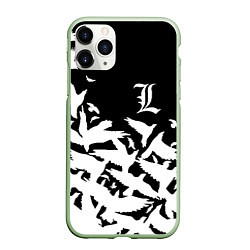 Чехол iPhone 11 Pro матовый L flying birds, цвет: 3D-салатовый