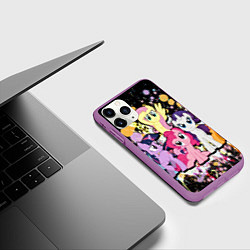 Чехол iPhone 11 Pro матовый My little pony band, цвет: 3D-фиолетовый — фото 2