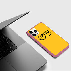 Чехол iPhone 11 Pro матовый ONE PUNCH MAN, цвет: 3D-малиновый — фото 2