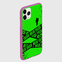 Чехол iPhone 11 Pro матовый BILLIE EILISH: Green & Black Tape, цвет: 3D-фиолетовый — фото 2