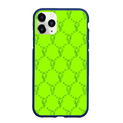 Чехол iPhone 11 Pro матовый Billie Eilish: Acid Pattern, цвет: 3D-тёмно-синий