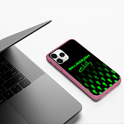 Чехол iPhone 11 Pro матовый Billie Eilish: Green & Black Autograph, цвет: 3D-малиновый — фото 2