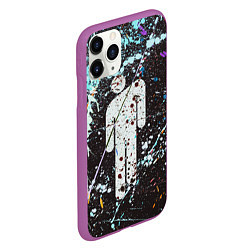 Чехол iPhone 11 Pro матовый Billie Eilish: Blohsh Painted, цвет: 3D-фиолетовый — фото 2