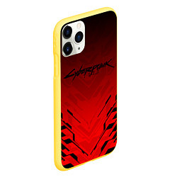 Чехол iPhone 11 Pro матовый Cyberpunk 2077: Red Techno, цвет: 3D-желтый — фото 2