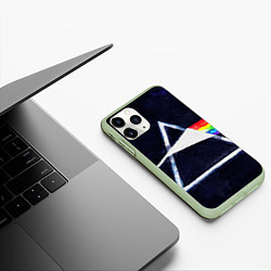 Чехол iPhone 11 Pro матовый PINK FLOYD, цвет: 3D-салатовый — фото 2