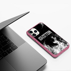 Чехол iPhone 11 Pro матовый LED ZEPPELIN, цвет: 3D-малиновый — фото 2