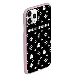 Чехол iPhone 11 Pro матовый Billie Eilish: Black Pattern, цвет: 3D-розовый — фото 2