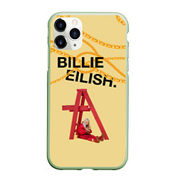 Чехол iPhone 11 Pro матовый BILLIE EILISH, цвет: 3D-салатовый