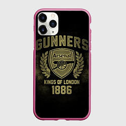 Чехол iPhone 11 Pro матовый Arsenal, цвет: 3D-малиновый