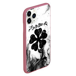 Чехол iPhone 11 Pro матовый ЧЁРНЫЙ КЛЕВЕР, цвет: 3D-малиновый — фото 2