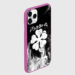 Чехол iPhone 11 Pro матовый ЧЁРНЫЙ КЛЕВЕР, цвет: 3D-фиолетовый — фото 2