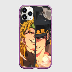 Чехол iPhone 11 Pro матовый Dio Brando x Jotaro, цвет: 3D-фиолетовый