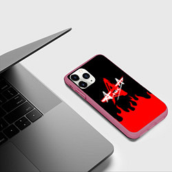 Чехол iPhone 11 Pro матовый АлисА стар, цвет: 3D-малиновый — фото 2
