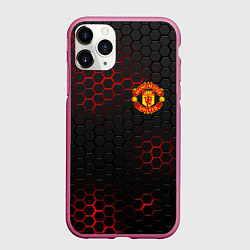 Чехол iPhone 11 Pro матовый Манчестер юнайтед: FCMU, цвет: 3D-малиновый
