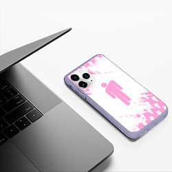 Чехол iPhone 11 Pro матовый Billie Eilish: Pink Style, цвет: 3D-светло-сиреневый — фото 2