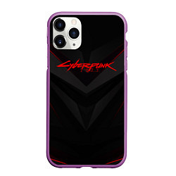 Чехол iPhone 11 Pro матовый CYBERPUNK 2077, цвет: 3D-фиолетовый