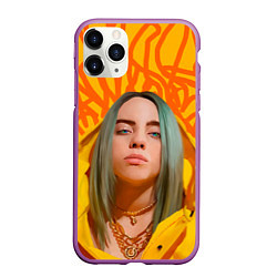 Чехол iPhone 11 Pro матовый Billie Eilish, цвет: 3D-фиолетовый