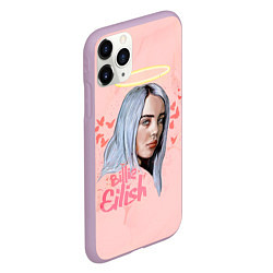 Чехол iPhone 11 Pro матовый Billie Eilish, цвет: 3D-сиреневый — фото 2