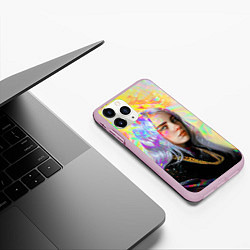 Чехол iPhone 11 Pro матовый Billie Eilish, цвет: 3D-розовый — фото 2