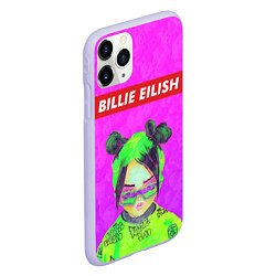 Чехол iPhone 11 Pro матовый Billie Eilish, цвет: 3D-светло-сиреневый — фото 2