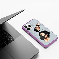 Чехол iPhone 11 Pro матовый Stray Kids, цвет: 3D-фиолетовый — фото 2