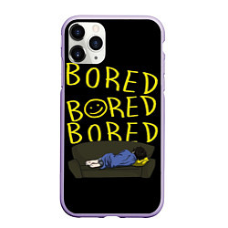 Чехол iPhone 11 Pro матовый Boreb, цвет: 3D-светло-сиреневый