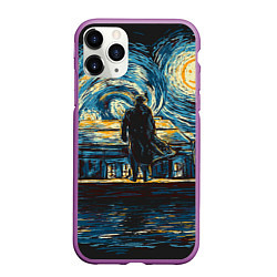 Чехол iPhone 11 Pro матовый Sherlock, цвет: 3D-фиолетовый