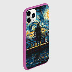 Чехол iPhone 11 Pro матовый Sherlock, цвет: 3D-фиолетовый — фото 2