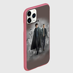 Чехол iPhone 11 Pro матовый Sherlock, цвет: 3D-малиновый — фото 2