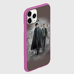 Чехол iPhone 11 Pro матовый Sherlock, цвет: 3D-фиолетовый — фото 2