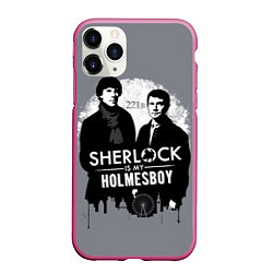 Чехол iPhone 11 Pro матовый Sherlock Holmesboy, цвет: 3D-малиновый