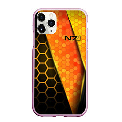 Чехол iPhone 11 Pro матовый Mass Effect N7, цвет: 3D-розовый