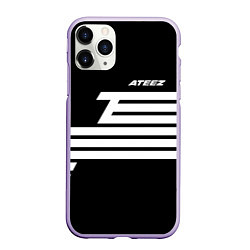 Чехол iPhone 11 Pro матовый Ateez, цвет: 3D-светло-сиреневый