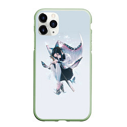 Чехол iPhone 11 Pro матовый Shinobu Kochou, цвет: 3D-салатовый
