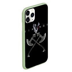 Чехол iPhone 11 Pro матовый Vikings, цвет: 3D-салатовый — фото 2