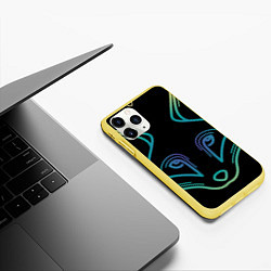 Чехол iPhone 11 Pro матовый Душа севера лиса, цвет: 3D-желтый — фото 2