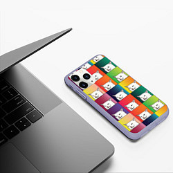 Чехол iPhone 11 Pro матовый Woman Yelling at Cat, цвет: 3D-светло-сиреневый — фото 2