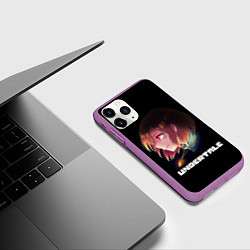 Чехол iPhone 11 Pro матовый UNDERTALE, цвет: 3D-фиолетовый — фото 2