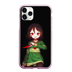 Чехол iPhone 11 Pro матовый UNDERTALE, цвет: 3D-розовый