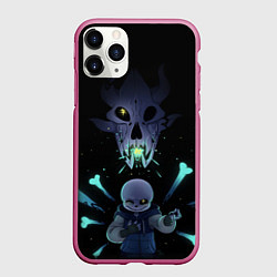 Чехол iPhone 11 Pro матовый UNDERTALE, цвет: 3D-малиновый