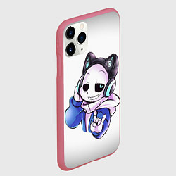 Чехол iPhone 11 Pro матовый UNDERTALE, цвет: 3D-малиновый — фото 2