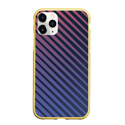 Чехол iPhone 11 Pro матовый Геометрические лучи, цвет: 3D-желтый