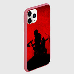 Чехол iPhone 11 Pro матовый God of War, цвет: 3D-малиновый — фото 2